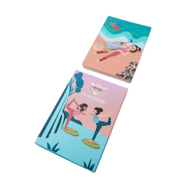 Partner Yoga Karten Illustriert für Kinder Schn?ppchen